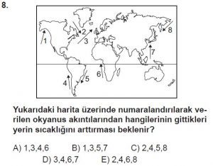 12.lar Sınıf Coğrafya Test 9 Soru-8