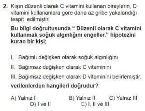 9. Sınıf Biyoloji Test 1 Soru-2