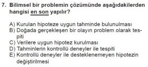 9. Sınıf Biyoloji Test 1 Soru-7