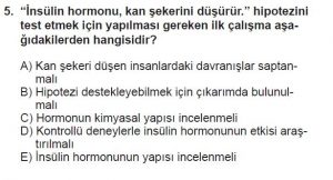 9. Sınıf Biyoloji Test 1 Soru5-