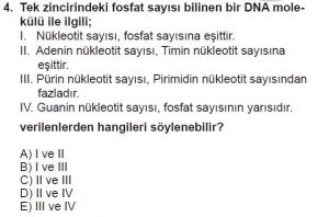 9. Sınıf Biyoloji Test 10 Soru-4