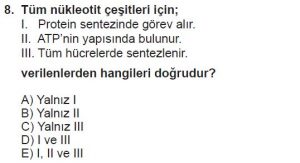9. Sınıf Biyoloji Test 10 Soru-8