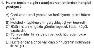 9. Sınıf Biyoloji Test 12 Soru-1