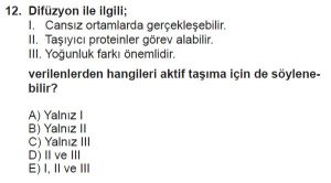 9. Sınıf Biyoloji Test 12 Soru-12