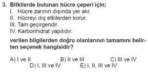 9. Sınıf Biyoloji Test 12 Soru-3