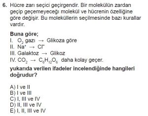 9. Sınıf Biyoloji Test 12 Soru-6