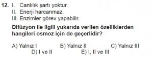 9. Sınıf Biyoloji Test 13 Soru-12