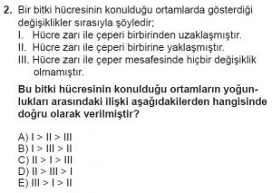 9. Sınıf Biyoloji Test 13 Soru-2