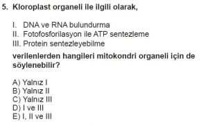 9. Sınıf Biyoloji Test 15 Soru-5