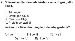 9. Sınıf Biyoloji Test 18 Soru-2