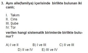 9. Sınıf Biyoloji Test 18 Soru-3