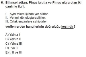 9. Sınıf Biyoloji Test 18 Soru-6