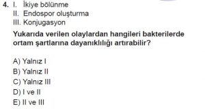 9. Sınıf Biyoloji Test 19 Soru-4