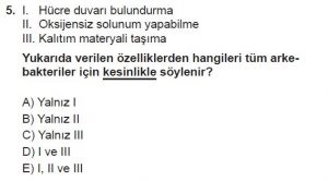 9. Sınıf Biyoloji Test 19 Soru-5