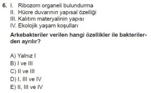 9. Sınıf Biyoloji Test 19 Soru-6
