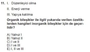 9. Sınıf Biyoloji Test 2 Soru-11