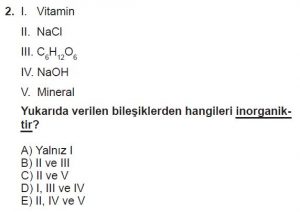 9. Sınıf Biyoloji Test 2 Soru-2