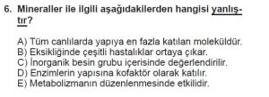 9. Sınıf Biyoloji Test 2 Soru-6