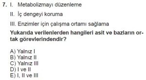 9. Sınıf Biyoloji Test 2 Soru-7