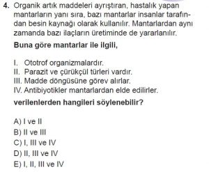 9. Sınıf Biyoloji Test 20 Soru-4