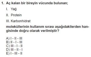 9. Sınıf Biyoloji Test 3 Soru-1