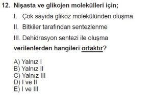 9. Sınıf Biyoloji Test 3 Soru-12