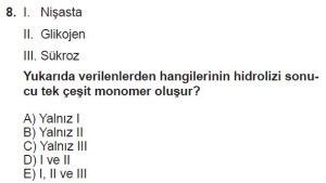 9. Sınıf Biyoloji Test 3 Soru-8