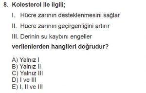 9. Sınıf Biyoloji Test 4 Soru-8