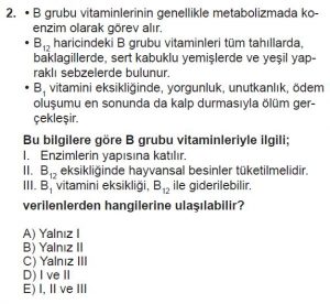 9. Sınıf Biyoloji Test 6 Soru-2