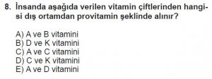9. Sınıf Biyoloji Test 6 Soru-8