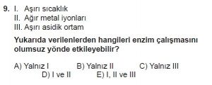 9. Sınıf Biyoloji Test 8 Soru-9