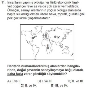 9. Sınıf Coğrafya Test 1 Soru-11