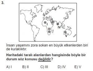 9. Sınıf Coğrafya Test 1 Soru-3