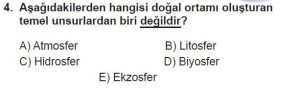 9. Sınıf Coğrafya Test 1 Soru-4