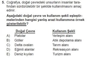 9. Sınıf Coğrafya Test 1 Soru-5