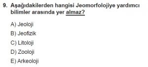 9. Sınıf Coğrafya Test 1 Soru-9