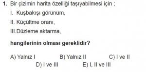 9. Sınıf Coğrafya Test 2 Soru-1