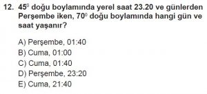 9. Sınıf Coğrafya Test 3 Soru-12
