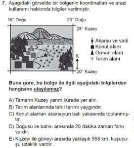 9. Sınıf Coğrafya Test 3 Soru-7