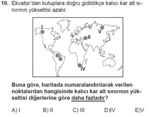 9. Sınıf Coğrafya Test 5 Soru-10