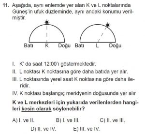 9. Sınıf Coğrafya Test 6 Soru-11