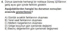 9. Sınıf Coğrafya Test 6 Soru-4