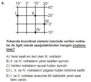 9. Sınıf Coğrafya Test 6 Soru-6