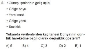 9. Sınıf Coğrafya Test 6 Soru-8