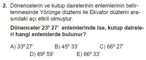 9. Sınıf Coğrafya Test 7 Soru-2