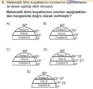 9. Sınıf Coğrafya Test 7 Soru-5