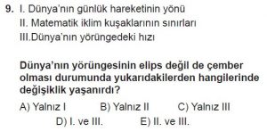 9. Sınıf Coğrafya Test 7 Soru-9