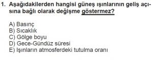 9. Sınıf Coğrafya Test 8 Soru-1