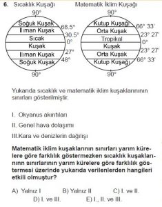 9. Sınıf Coğrafya Test 8 Soru-6