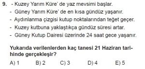 9. Sınıf Coğrafya Test 8 Soru-9